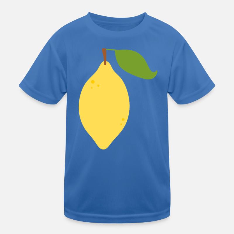 Modern Lemon Citrus Pattern Design - Kids Functional T-Shirt - royal blue