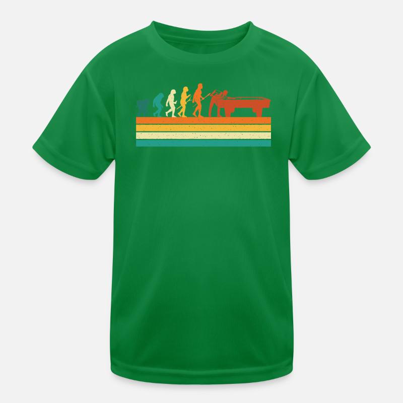 Billard Evolution Queue Sports Fan 8 Ball Humor Kinder Funktions-T-Shirt