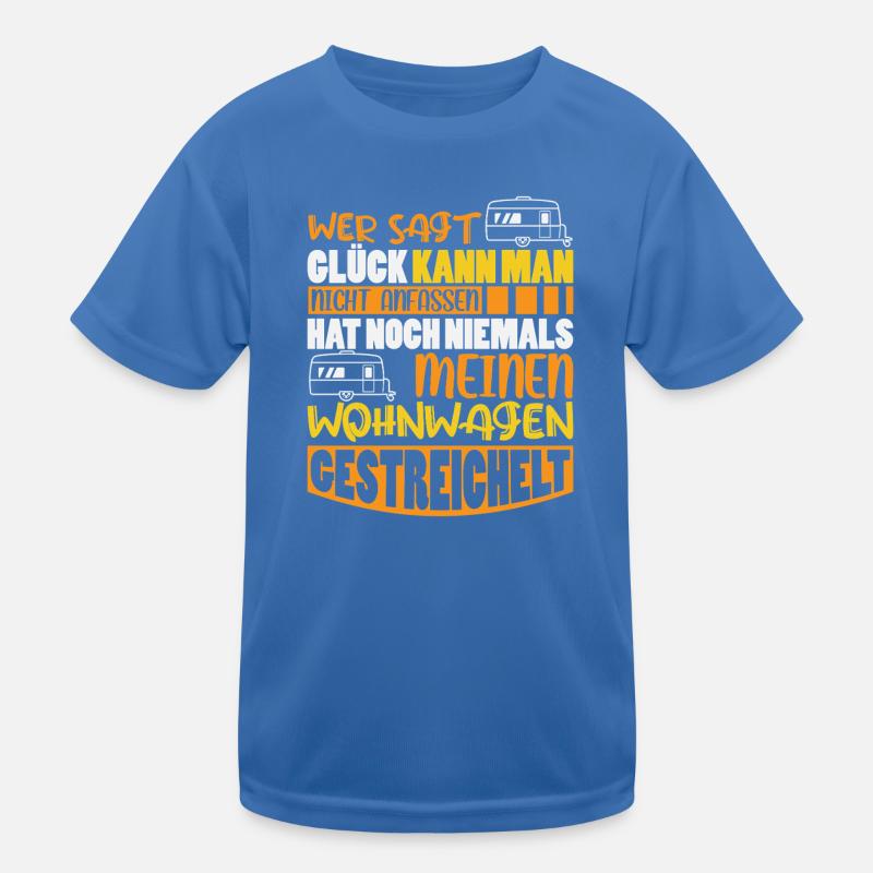Camper Camping Wohnwagen Spruch Kinder Funktions-T-Shirt