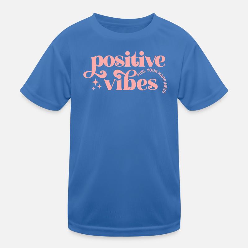 Vibes Positives en Typographie Rose T-shirt sport Enfant