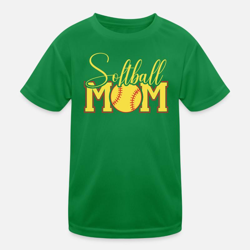 Softball Mama Ball Wappen Kinder Funktions-T-Shirt