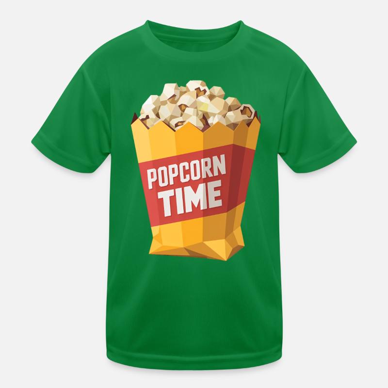 Popcorn-Tüte - Cooles Low Poly Logo Kinder Funktions-T-Shirt