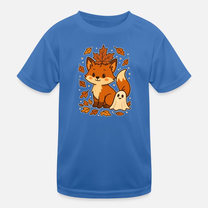 Herbstlicher Fuchs mit Blättern Kinder Funktions-T-Shirt
