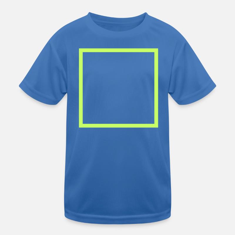 Black square with neon frame Kids Functional T-Shirt