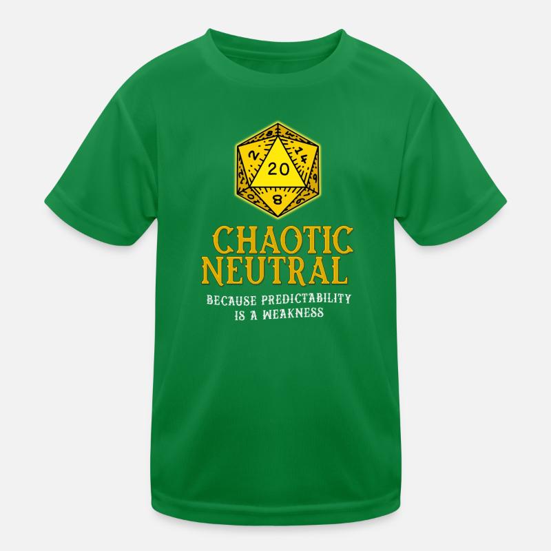Chaotic Neutral Dice Kids Functional T-Shirt