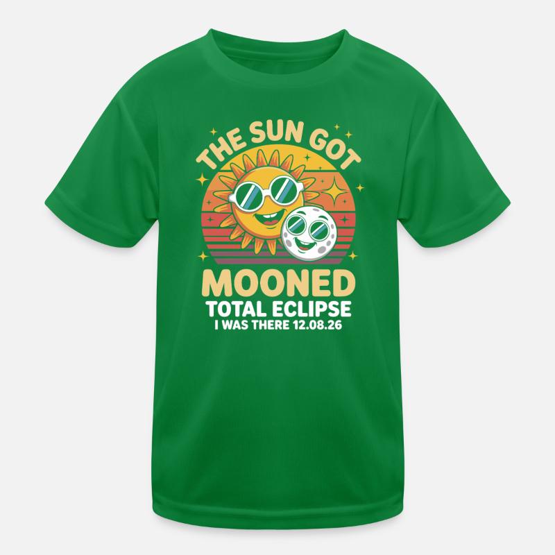 Sonne Mond Eclipse mit Brille Kinder Funktions-T-Shirt