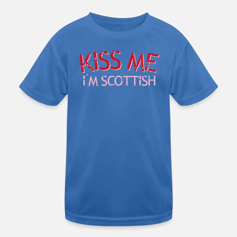 Küss mich, ich bin Schotte Kinder Funktions-T-Shirt