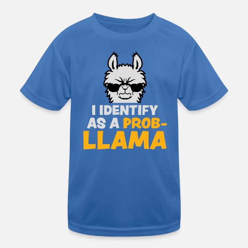 Je m’identifie comme un probllama Cool Lama Problem Spruch T-shirt sport Enfant