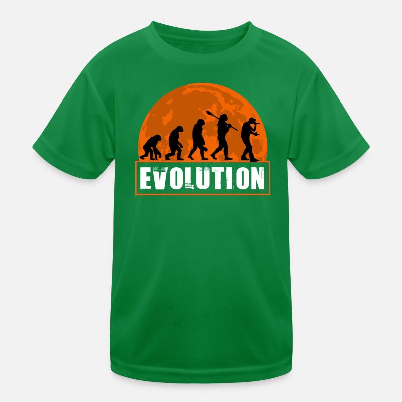 Lustiger Rapper der menschlichen Evolution Kinder Funktions-T-Shirt
