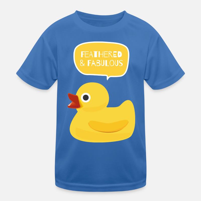 Conception de canard à plumes et fabuleuse T-shirt sport Enfant