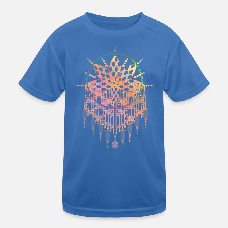 Makramee-Anhänger mit kunstvollen Knotenmustern Kinder Funktions-T-Shirt