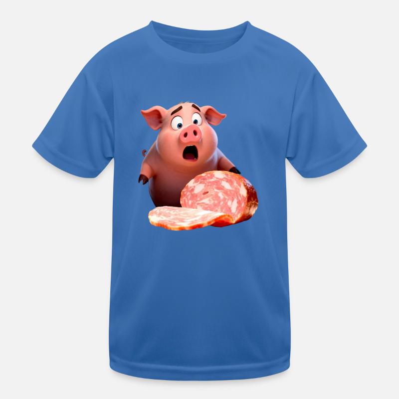 Distraught Pig Kids Functional T-Shirt