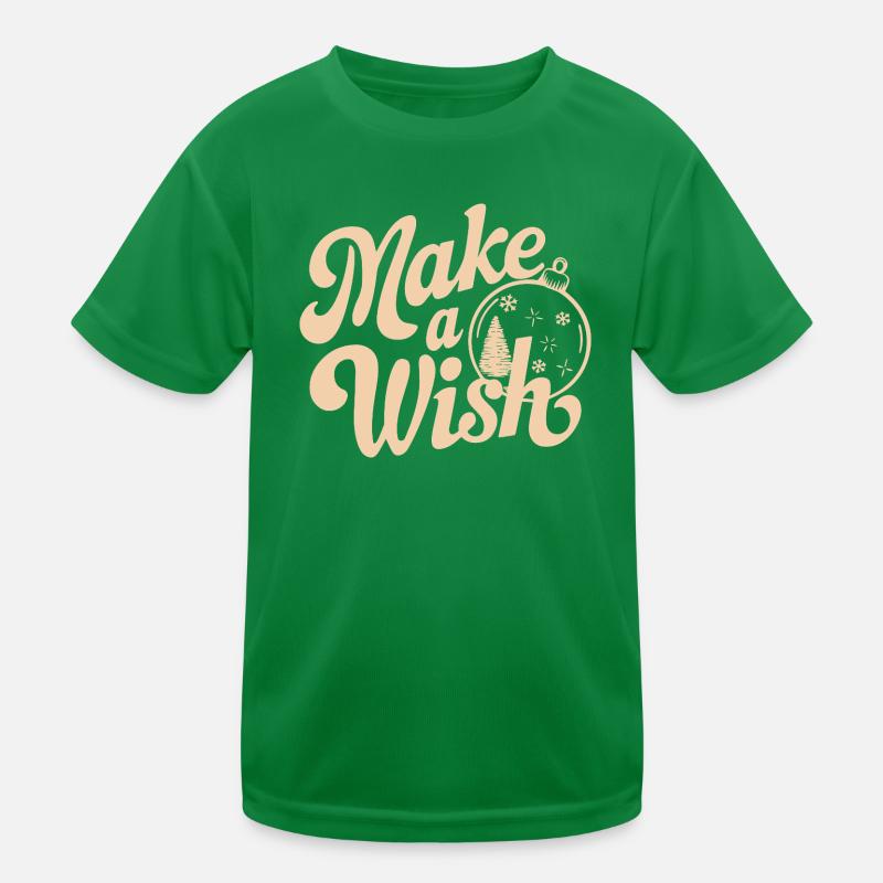 Typographie de l’ornement Make a Wish T-shirt sport Enfant