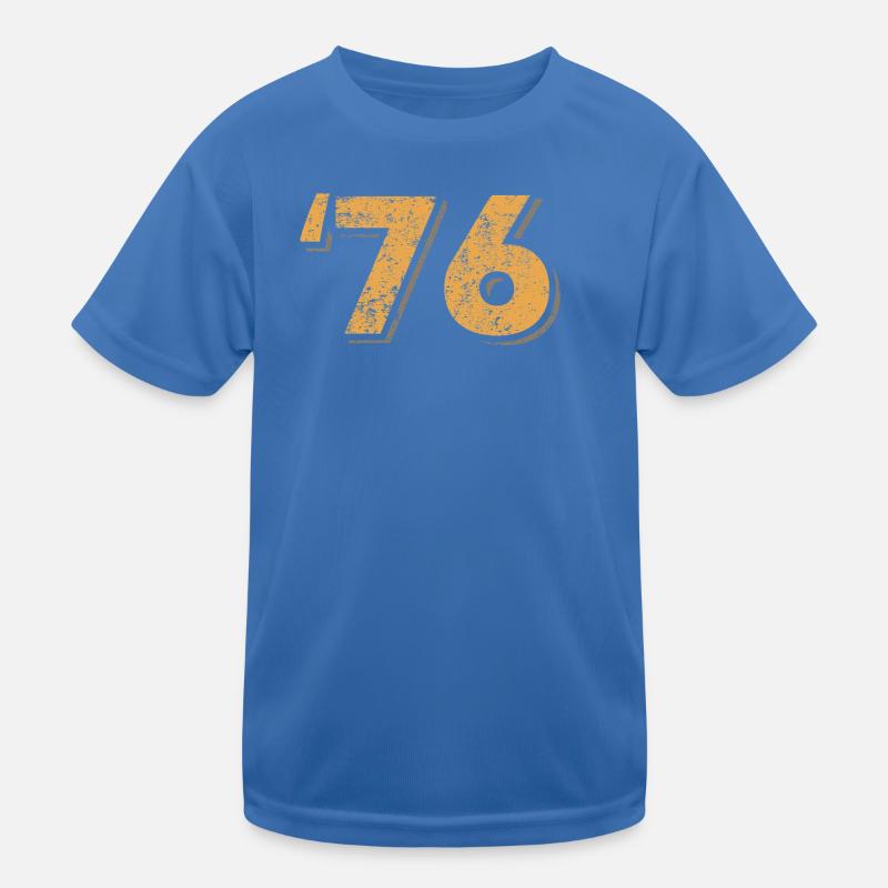 76 Rétro Numéro en Difficulté T-shirt sport Enfant