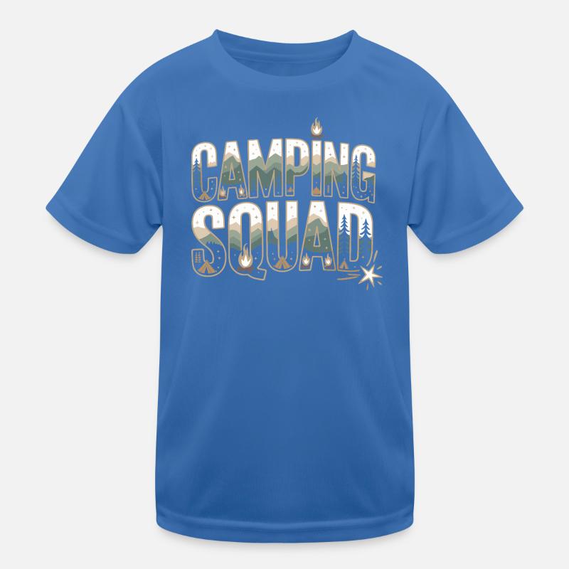 Camping Squad Waldabenteuer Kinder Funktions-T-Shirt
