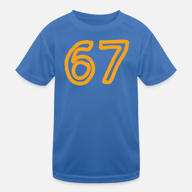 Nummer 67 in orange Kinder Funktions-T-Shirt
