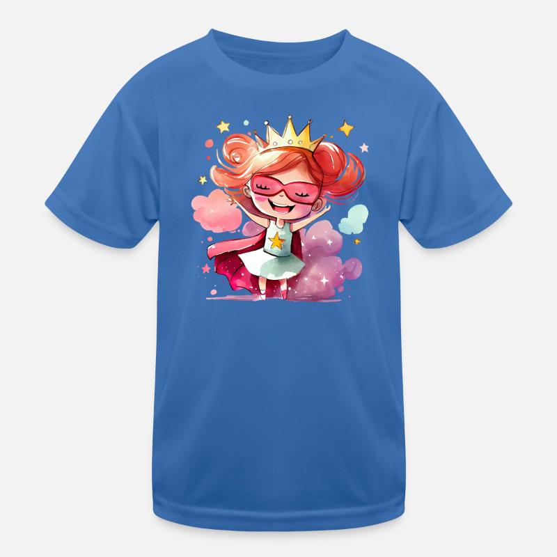 Superheldin Prinzessin - Mutiges Mädchen Kinder Funktions-T-Shirt