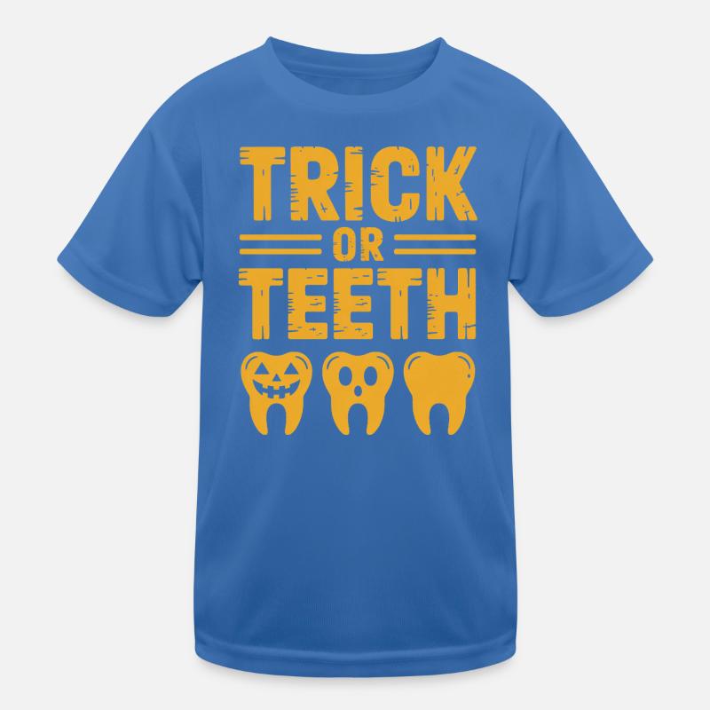 Trick or Teeth Halloween-T-Shirts Kinder Funktions-T-Shirt