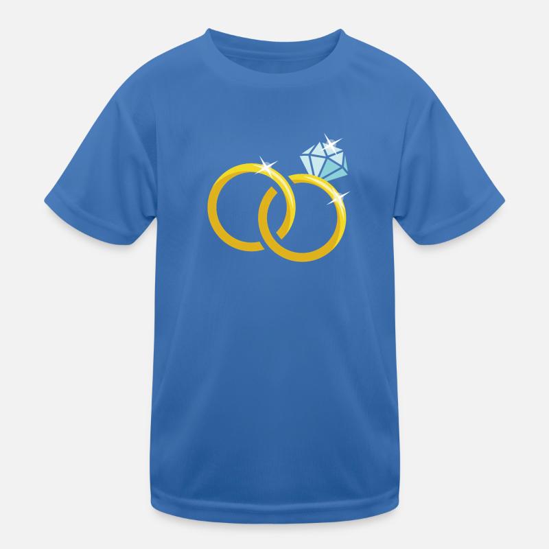 Gold wedding rings with diamond Kids Functional T-Shirt