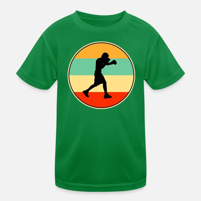Athlète de boxe Retro Silhouette Sport de Combat T-shirt sport Enfant
