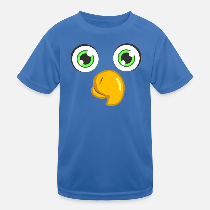 Cute Parrot Face Minimal Funny Bird DIY Costume Kids Functional T-Shirt