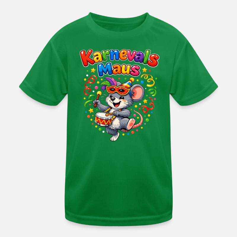 Karnevalsmaus Süßes Faschings-Motiv Geschenkidee Kinder Funktions-T-Shirt