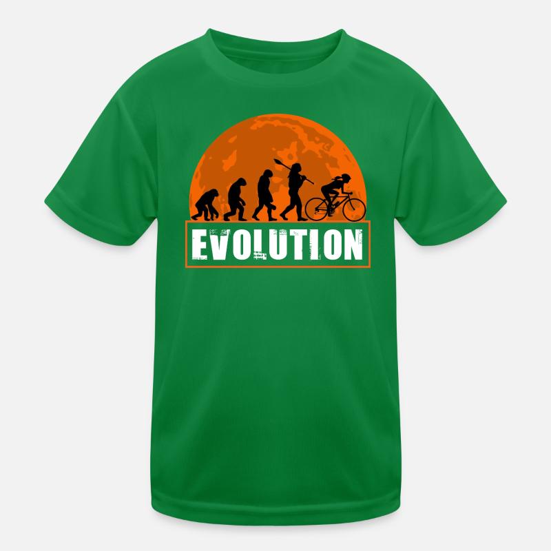 Evolution des Mannes, Radfahren, Radfahrer, Mädchenradfahrer, Fahrt Kinder Funktions-T-Shirt