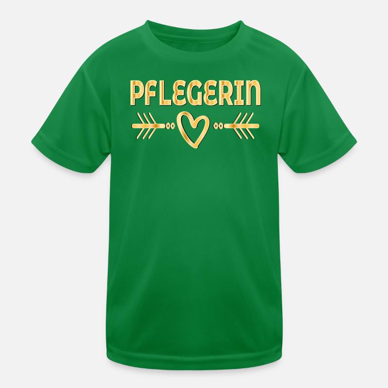 Herz Danke Pflegerin Kinder Funktions-T-Shirt