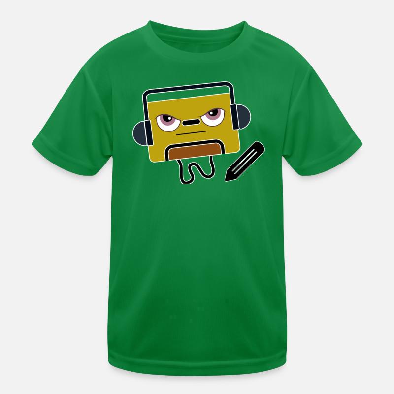 BlockAudio Serious Writing Retro-Kassette Kinder Funktions-T-Shirt