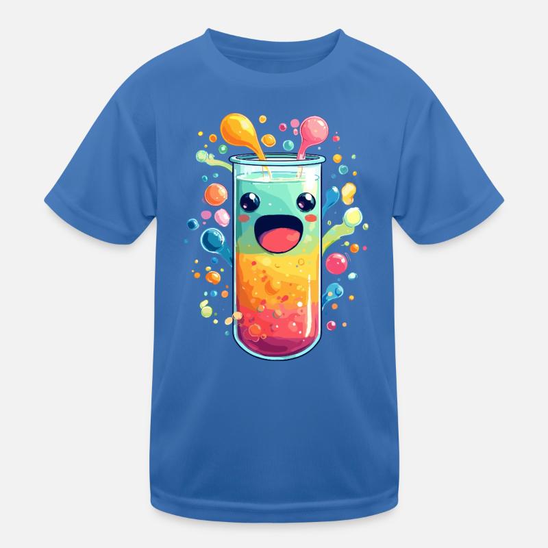 Bunte Saft Explosion Teströhre Kinder Funktions-T-Shirt
