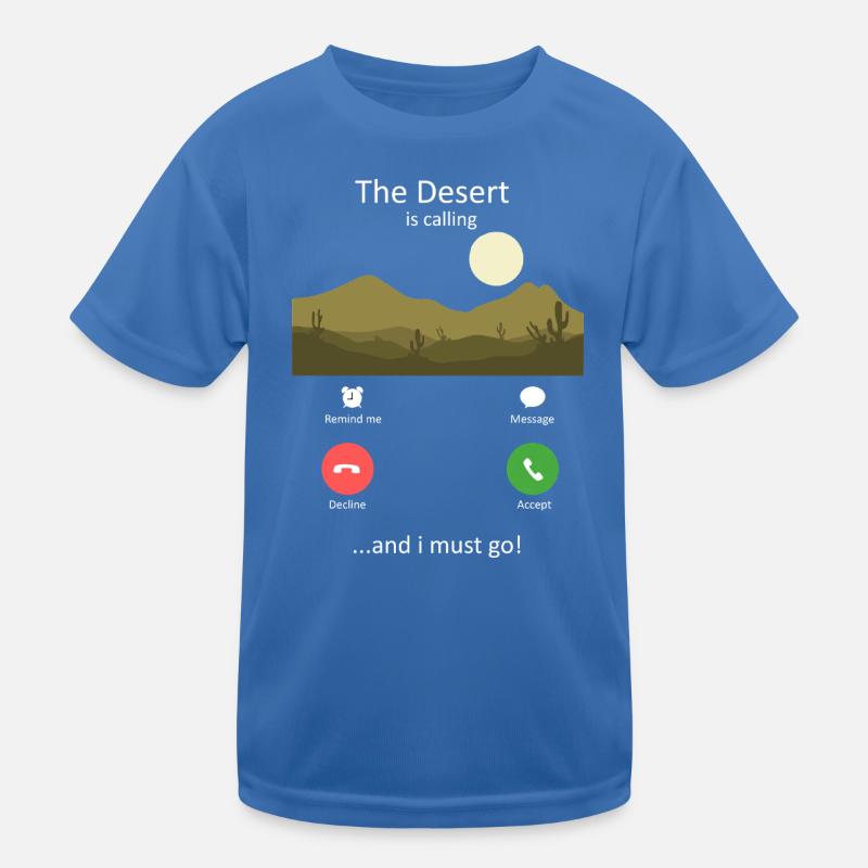 Die Wüste ruft merkwürdige eingehende Anrufe Telefon Kinder Funktions-T-Shirt