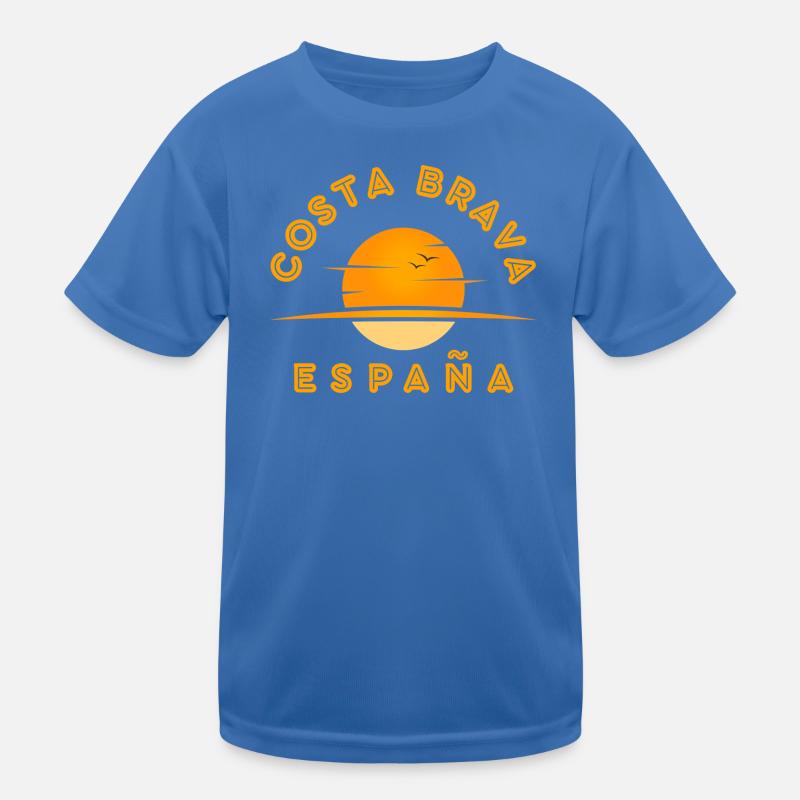 Logo du coucher du soleil Costa Brava España T-shirt sport Enfant
