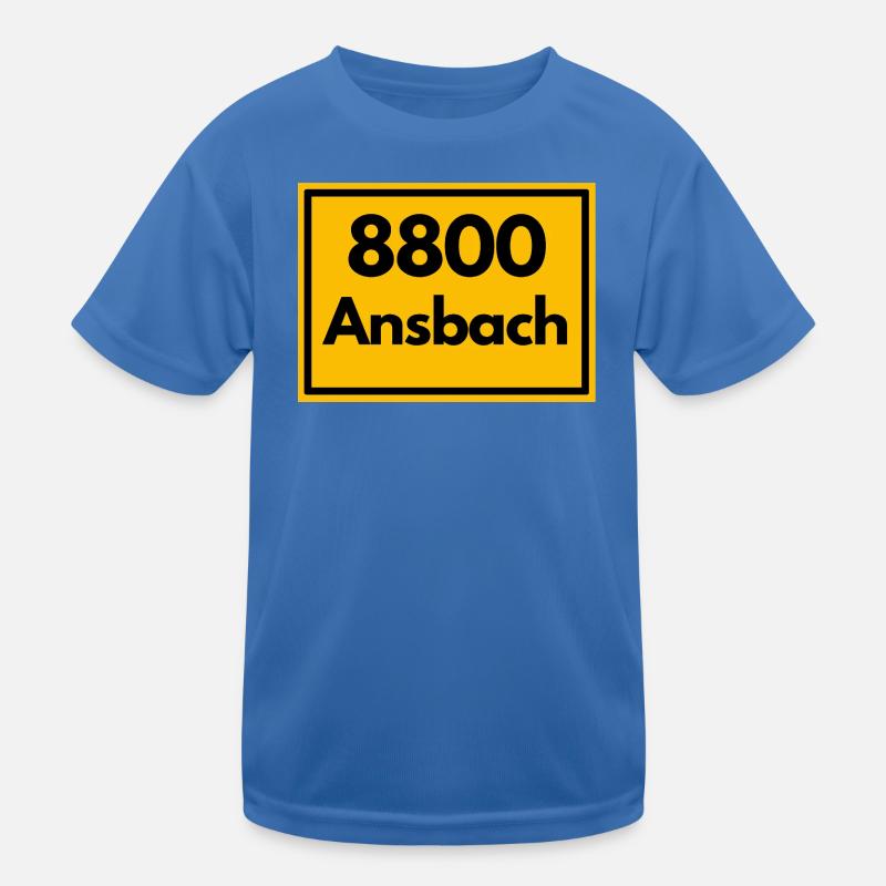OLD POSTCODE POSTCODE RETRO 8800 ANSBACH FRANKEN Kids Functional T-Shirt