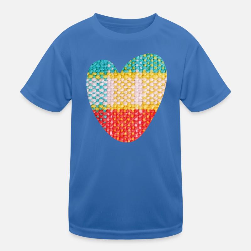 Heart Fabric Textile Love Love Pattern Valentine's Day Kids Functional T-Shirt
