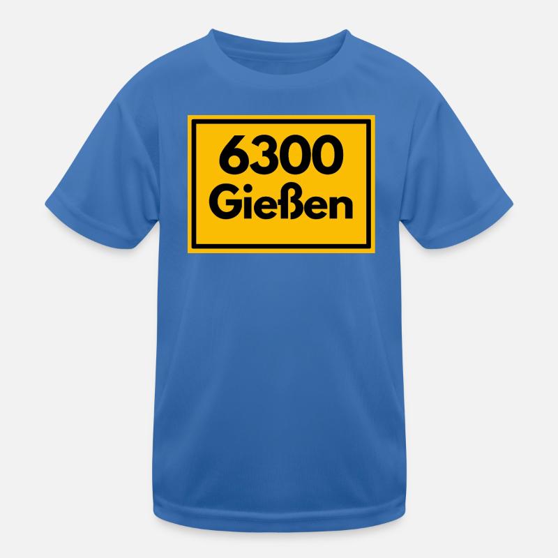 OLD POSTCODE ZIP CODE RETRO 6300 GIESSEN Kids Functional T-Shirt