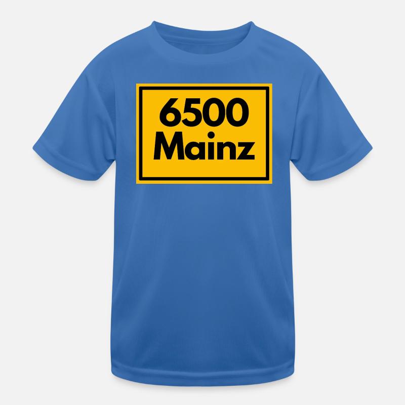 ALTE POSTLEITZAHL PLZ RETRO 6500 MAINZ MEEENZ Kinder Funktions-T-Shirt