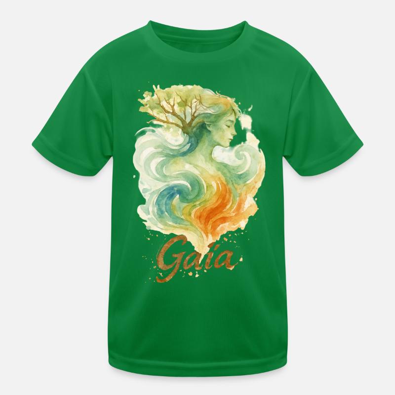 Gaia – Mutter Natur – Baum des Lebens Kinder Funktions-T-Shirt