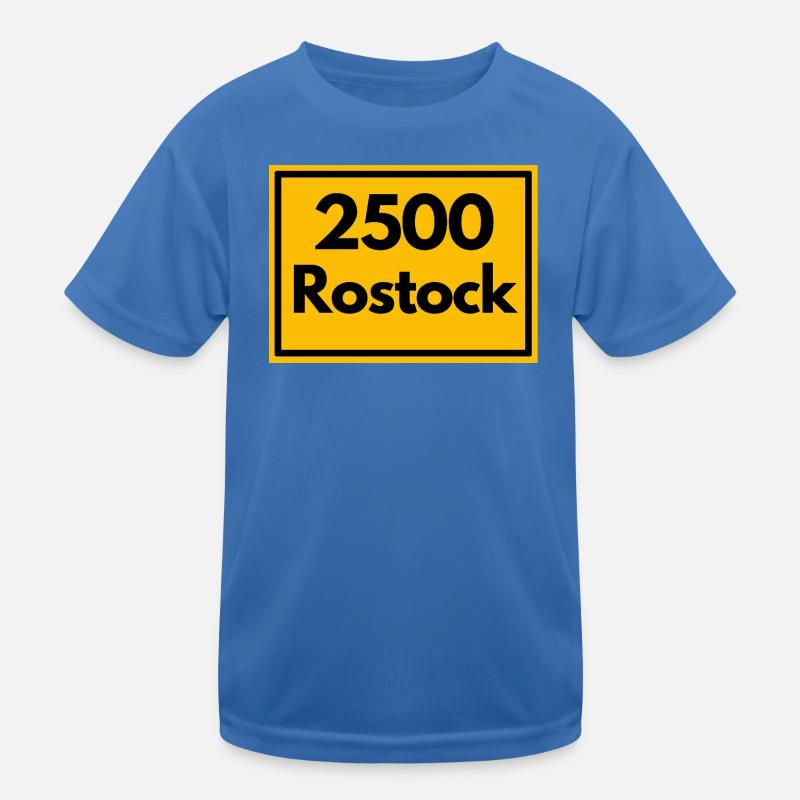 OLD POSTCODE POSTCODE RETRO 2500 ROSTOCK HANSEPORT Kids Functional T-Shirt