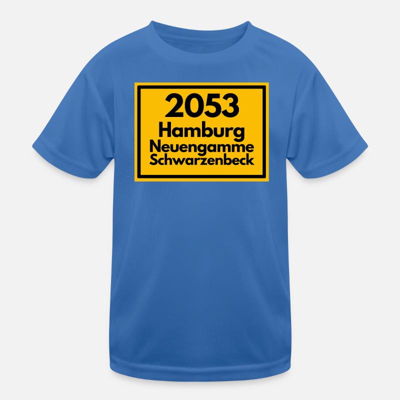 OLD POSTCODE POSTCODE 2053 HAMBURG NEUENGAMME ELBE Kids Functional T-Shirt
