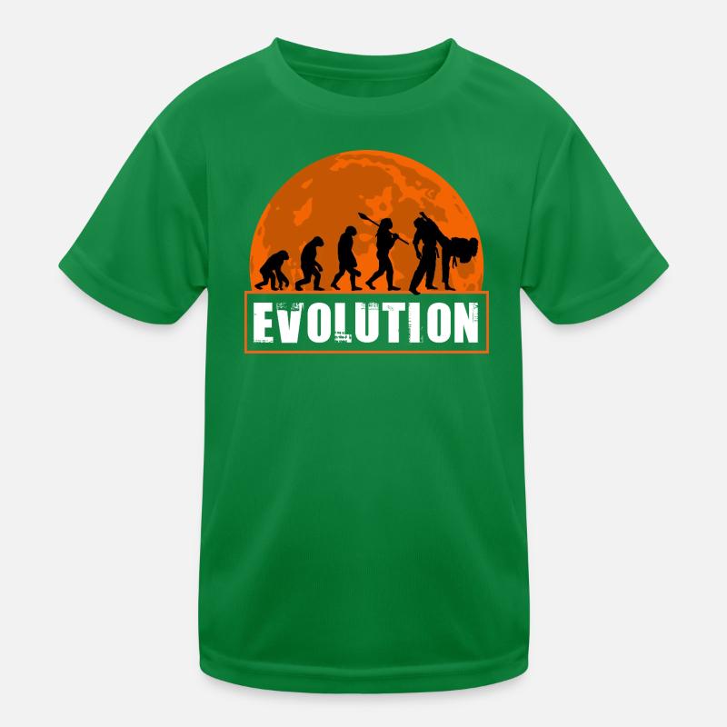 Judo Evolution Martial Arts Sonnenuntergangs-Silhouette Kinder Funktions-T-Shirt