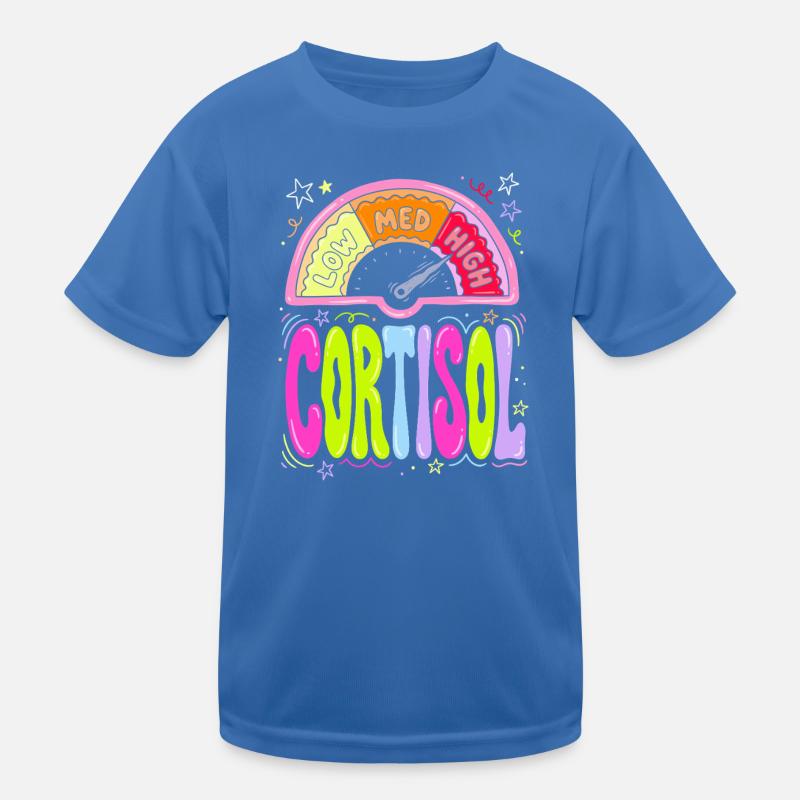 Cortisol Pegel Dashboard Kinder Funktions-T-Shirt