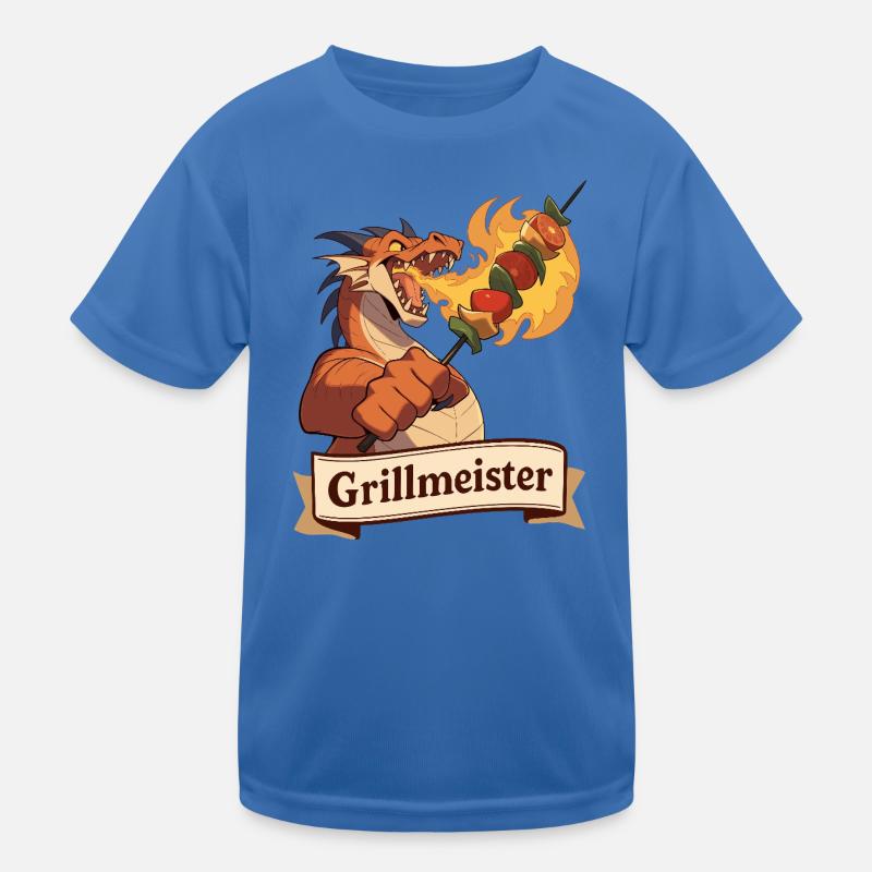 Vegetarian Grill Master Dragon Kids Functional T-Shirt