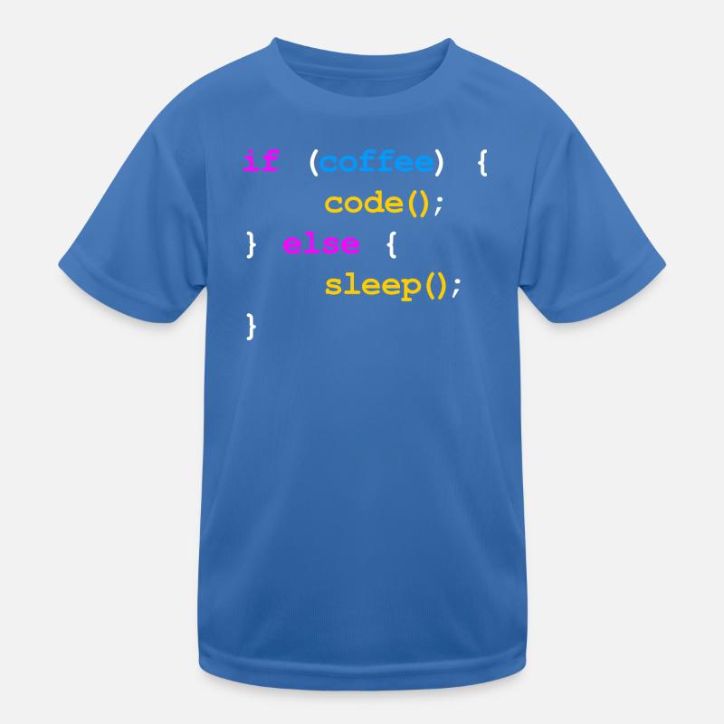 Kein Kaffee Kein Code Programmierer Informatiker Kinder Funktions-T-Shirt