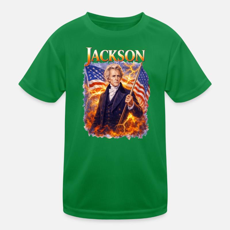 Jacksons Freiheitsheld mit Flagge Kinder Funktions-T-Shirt