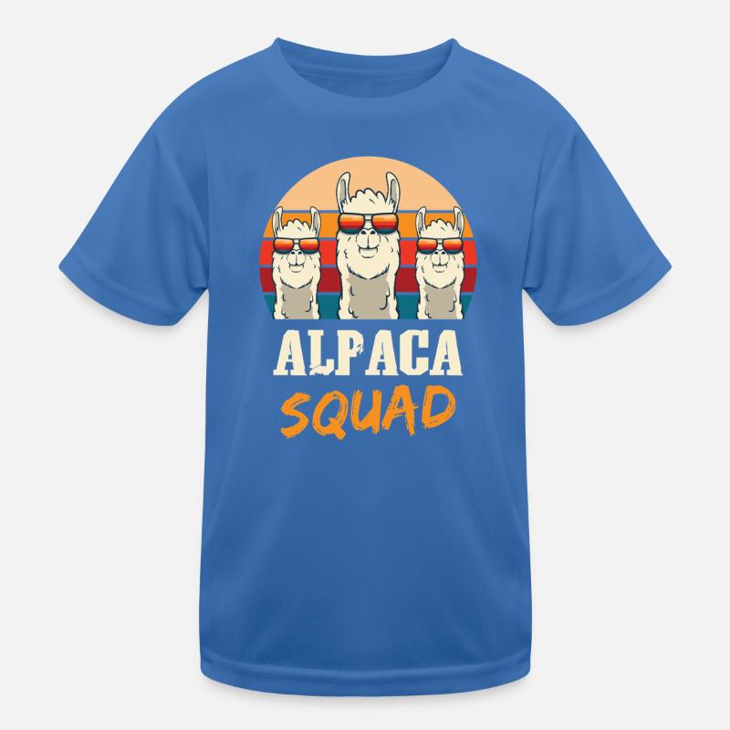 Alpaca Squad Funny Alpaca Sunglasses Design Kinder Funktions-T-Shirt