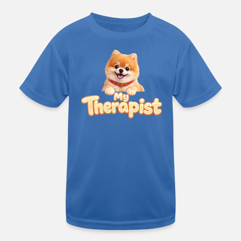Zwergspitz My Therapist Kinder Funktions-T-Shirt