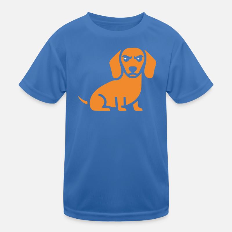 Dachshund Dog Flat Design Kids Functional T-Shirt