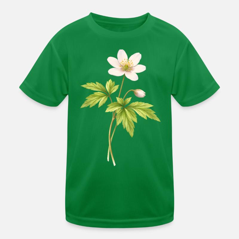 Illustration de fleur printanière anémone des bois T-shirt sport Enfant