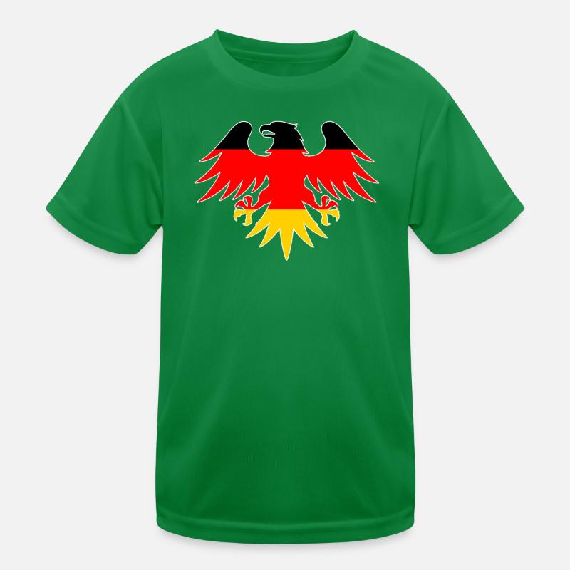 Deutscher Flaggenadler Motiv Kinder Funktions-T-Shirt