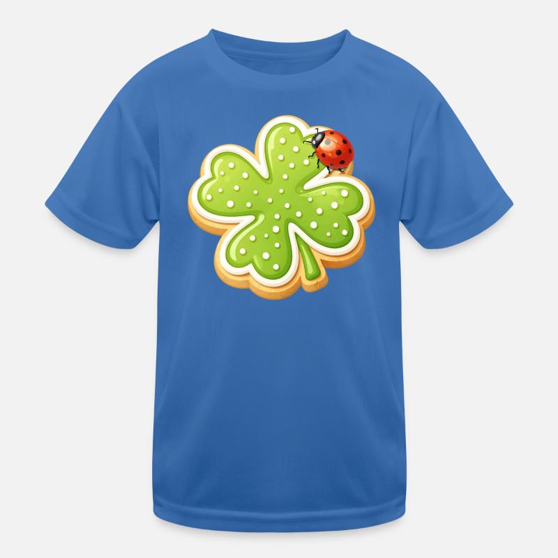 Shamrock Biscuit with Ladybug Kids Functional T-Shirt